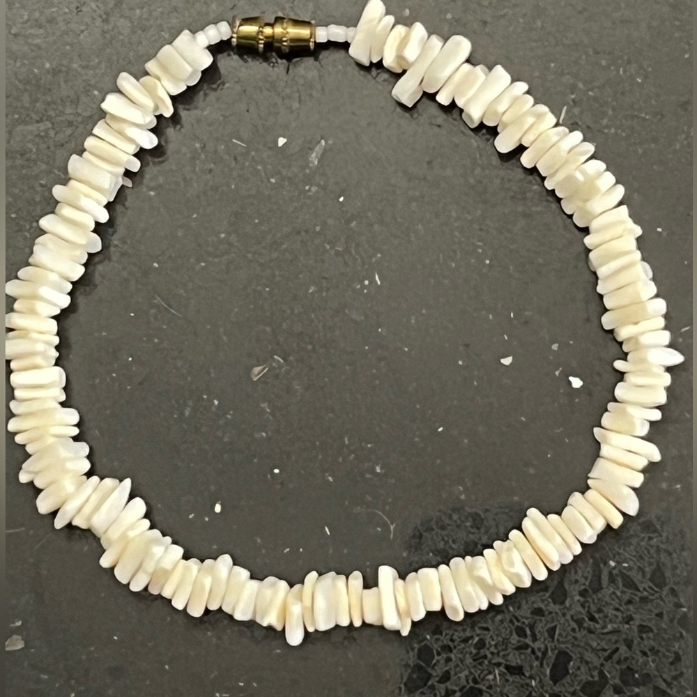 Anklet White Seashell Beach Ankle Statement Ladie… - image 1
